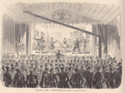 Le Monde illustré, 1859/03/26 [Les Saltimbanques au Théâtre du camp]