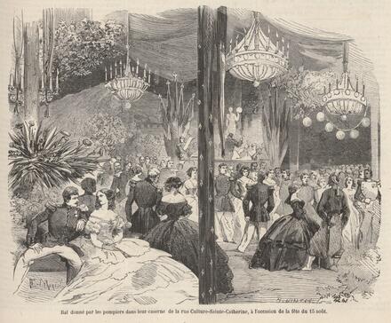 Le Monde illustré, 1859/08/27 [Bal des pompiers]