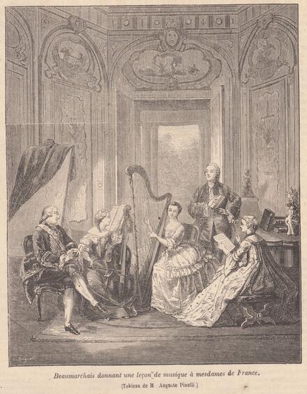 Le Monde illustré, 1861/09/21 [Leçon de musique de Beaumarchais]