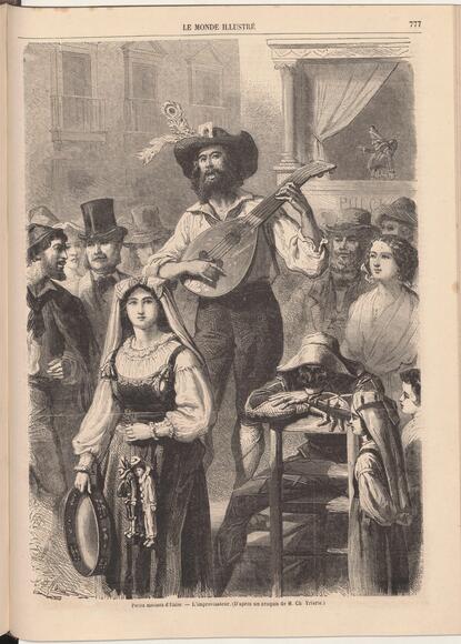 Le Monde illustré, 1861/12/07 [L’improvisateur (mandoline)]