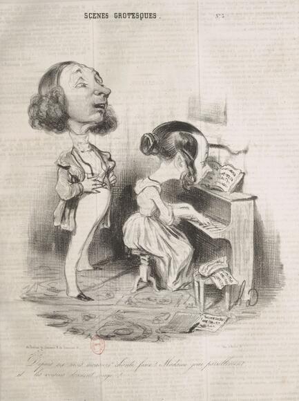 Scènes grotesques : 3 (Daumier)