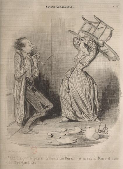 Mœurs conjugales : 18 (Daumier)