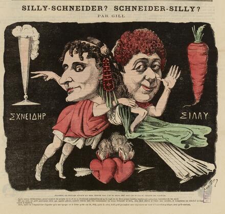 Léa Silly et Hortense Schneider (par Gill)