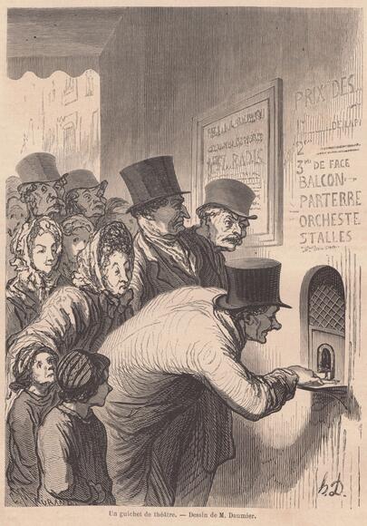 Le Monde illustré, 1862/06/07 [guichet de théâtre par Daumier]