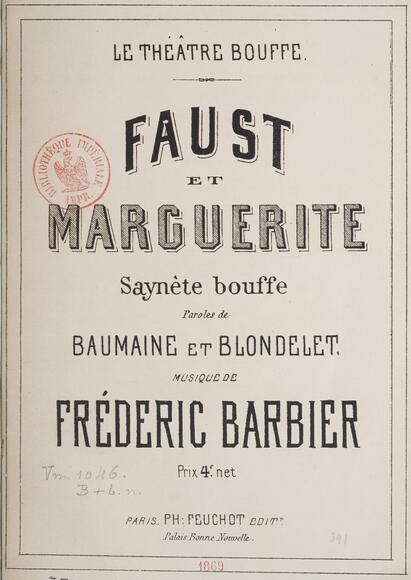 Faust et Marguerite (Baumaine & Blondelet / Barbier)