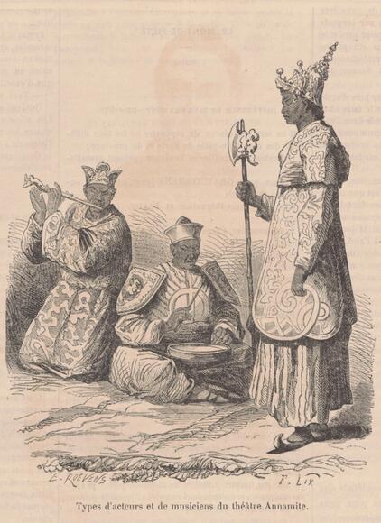 Le Monde illustré, 1864/01/02 [Musiciens du théâtre Annamite]