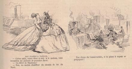 Le Monde illustré, 1865/08/05 [Pianos à vapeur]