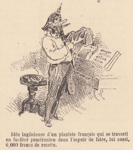 Le Monde illustré, 1865/12/09 [déguisé en fusilier poméranien]