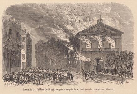 Le Monde illustré, 1866/03/24 [incendie du théâtre de Brest]