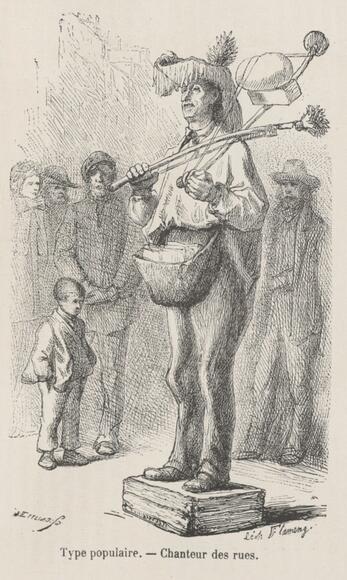 Le Monde illustré, 1867/04/20 [chanteur des rues]