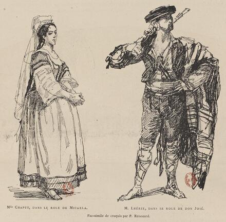 Mlle Chapuy et M. Lhérie dans Carmen (par Renouard)