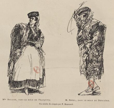 Mlle Ducasse et M. Potel dans Carmen (par Renouard)